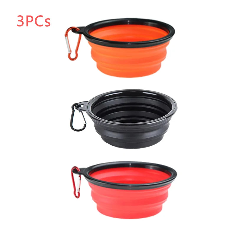 350ml Collapsible Dog Pet Folding Silicone Bowl Outdoor Travel Portable Puppy Food Container Feeder Dish Bowl Pet supplies